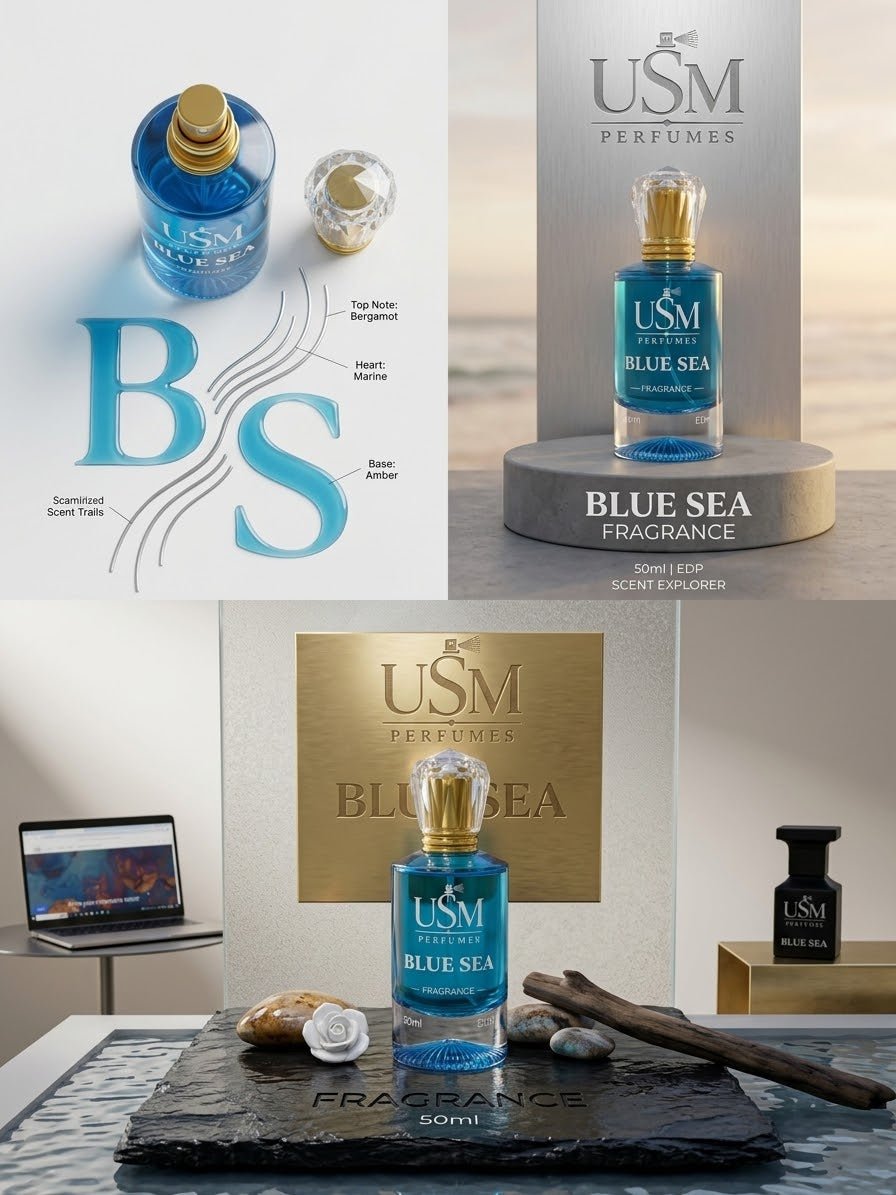 USM Blue Sea Perfume for Men – 50ml | Long Lasting Fresh Marine EDP